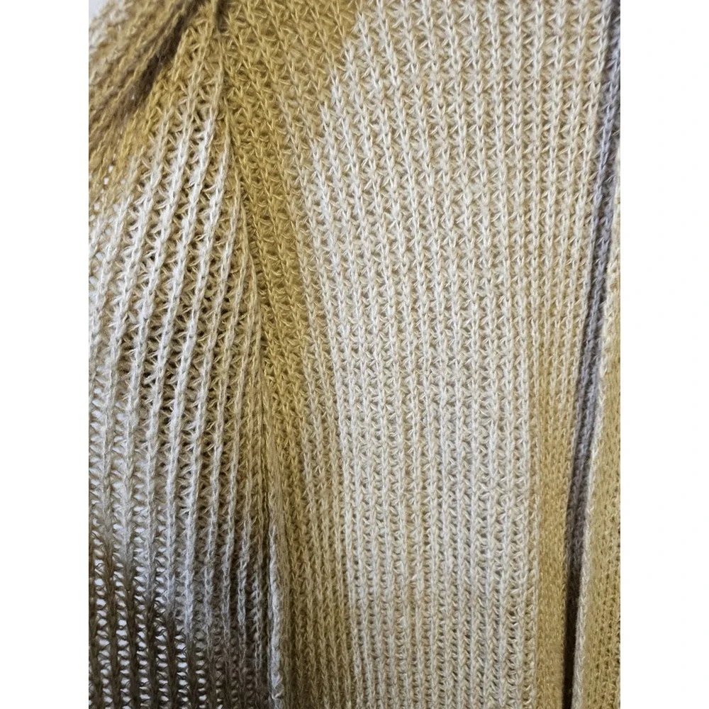 Pink Lili Xs Women's Cardigan Sweater Long Beige Open Front Long Sleeve - Picture 5 of 9